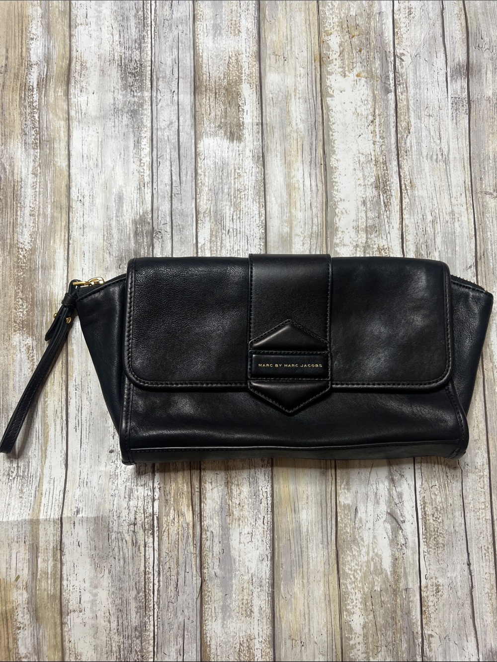Marc by Marc Jacobs Black Leather Clutch Wristlet